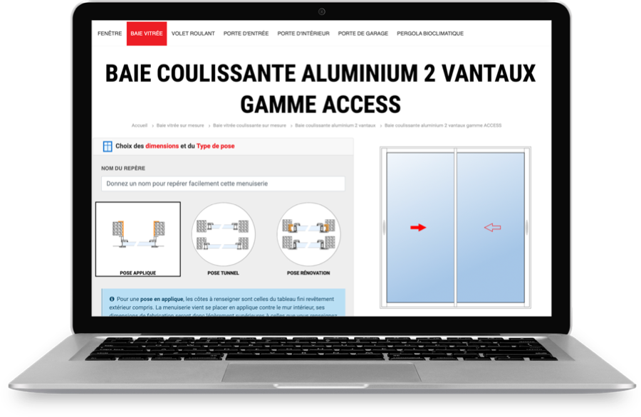 Comparez les prix des baies vitrées grâce au configurateur en ligne