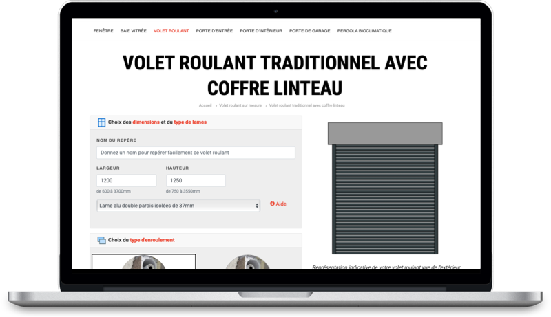 Personnalisation de fenêtres grâce au configurateur en ligne