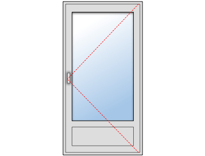 Porte Fenêtre alu 1 vantail sur mesure